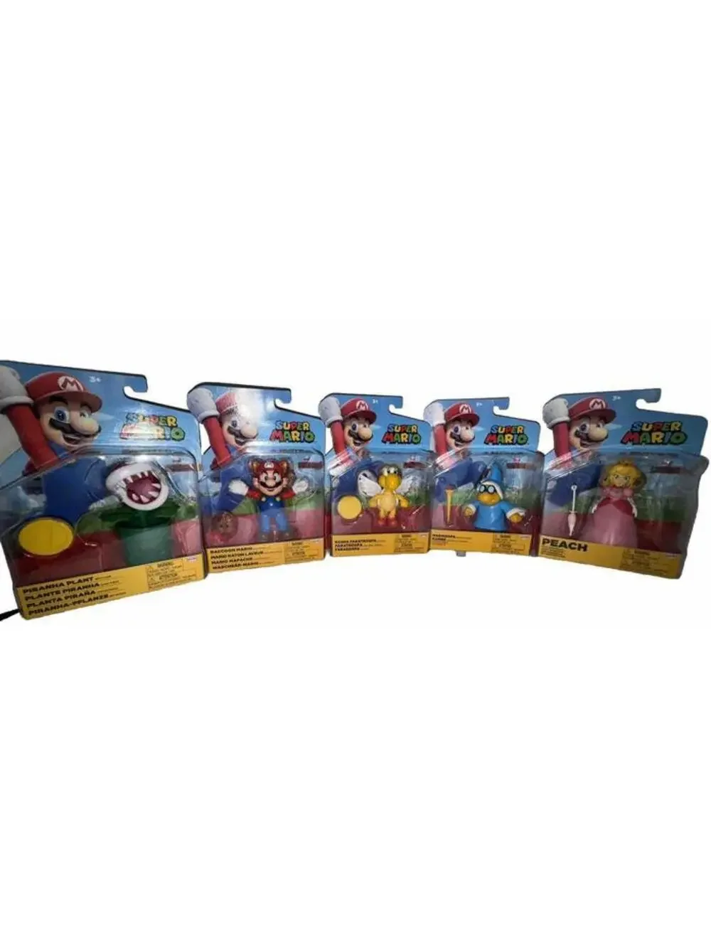 Mario Bros Magikoopa Paratroopa Mario Piranha Peach Action Figures Lot of 5 Set